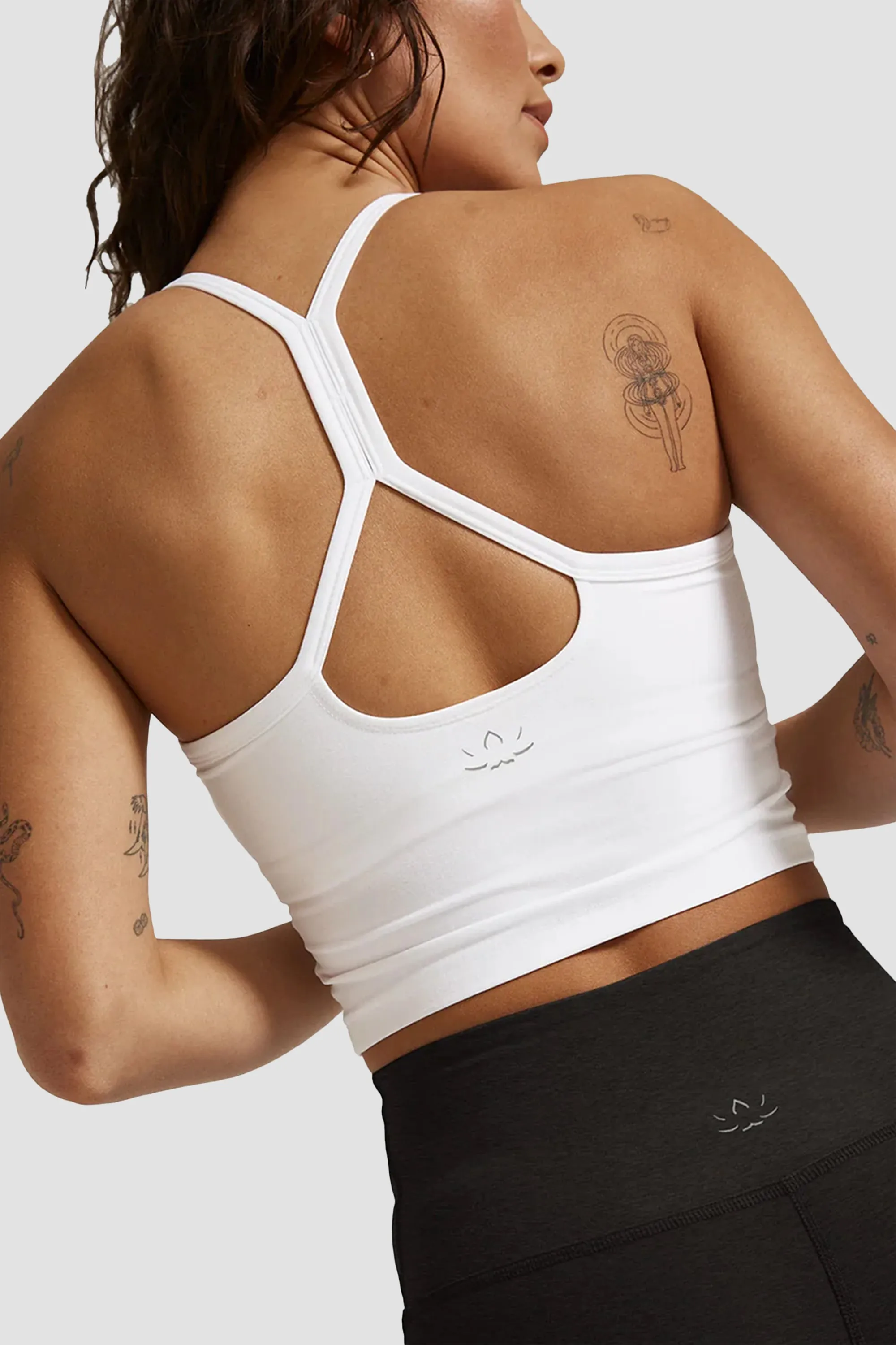 Beyond Yoga Spacedye Slim Racerback Cropped Tank in Cloud White sold by Tag product image thumbnail 3