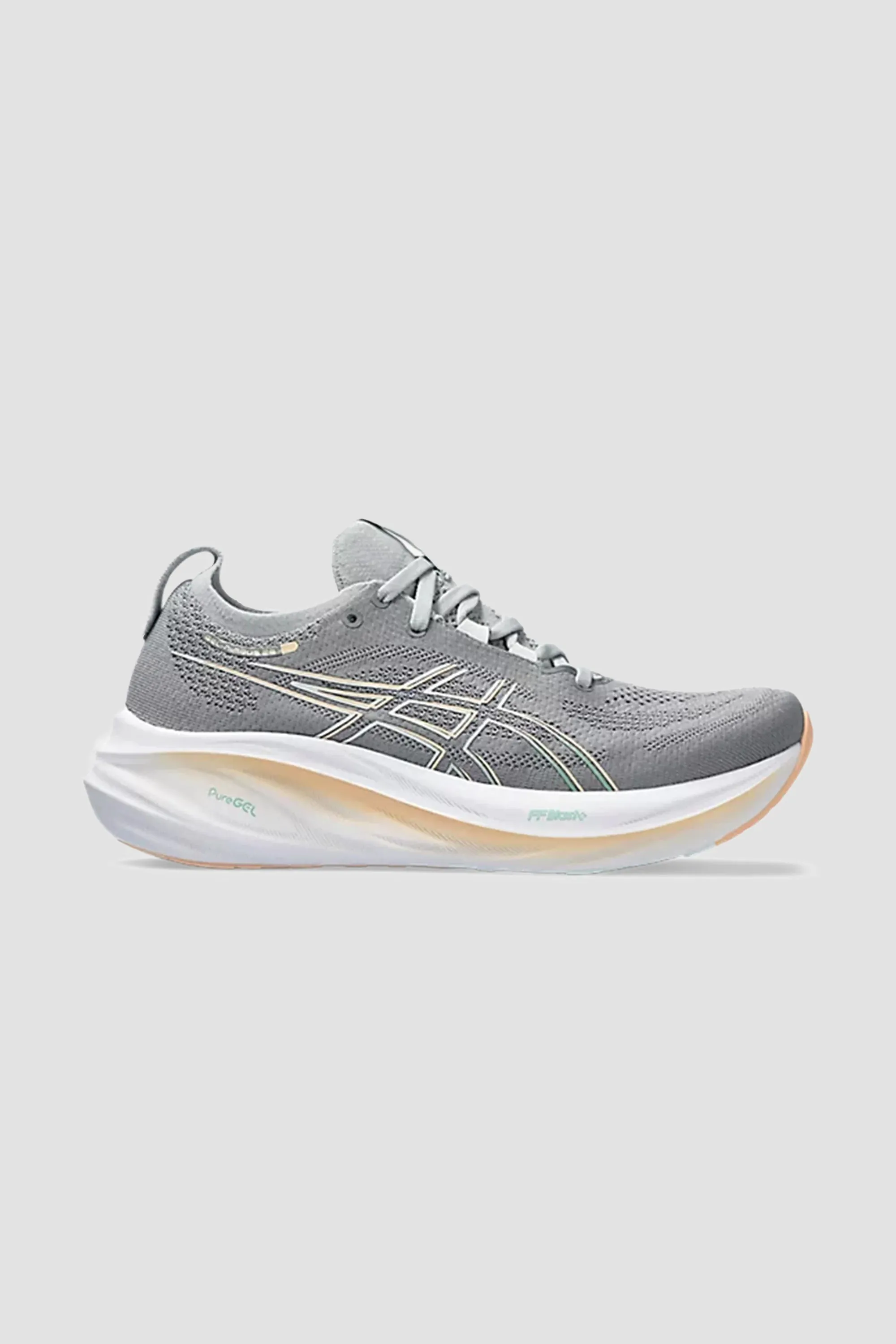 ASICS Women's Gel-Nimbus 26 Sneaker in Sheet Rock/Pale Mint sold by Tag