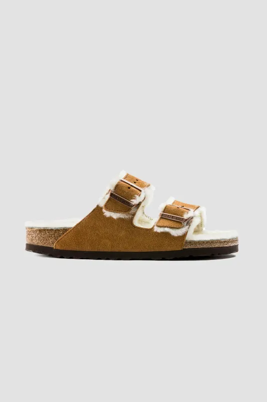 Birkenstock Arizona Shearling in Mink (Narrow) made by Birkenstock