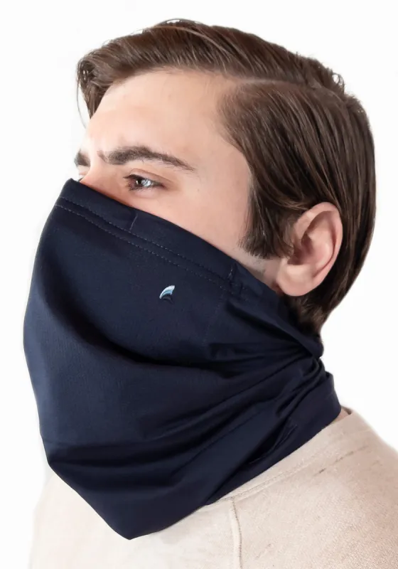 Puretec cool® Antimicrobial Neck Gaiter with Nanofiber Filter in Navy Blazer/Tailor Vintage Embroidery sold by Tailor Vintage