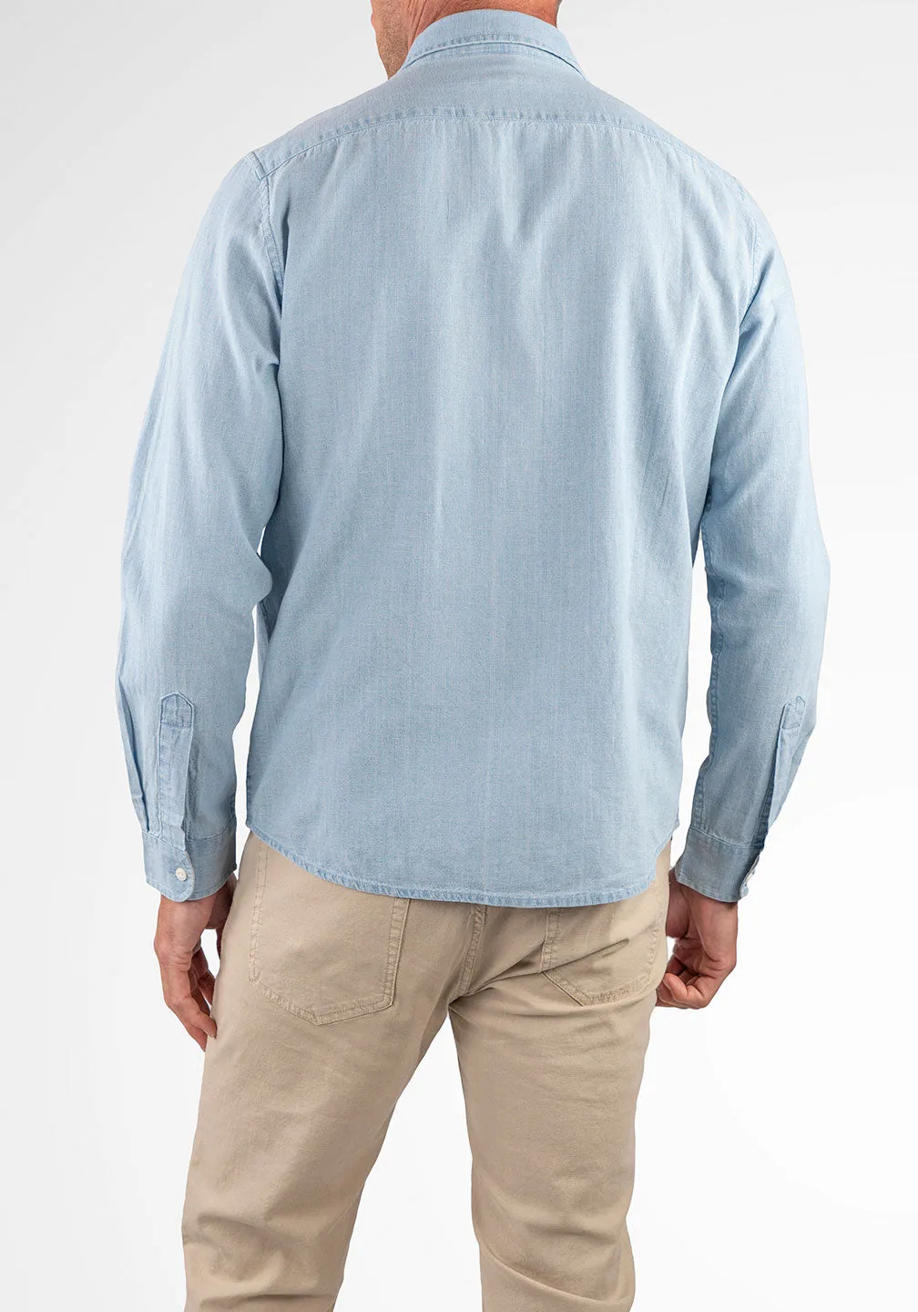 Work Shirt - Indigo Cotton Linen Chambray sold by Tailor Vintage product image thumbnail 3