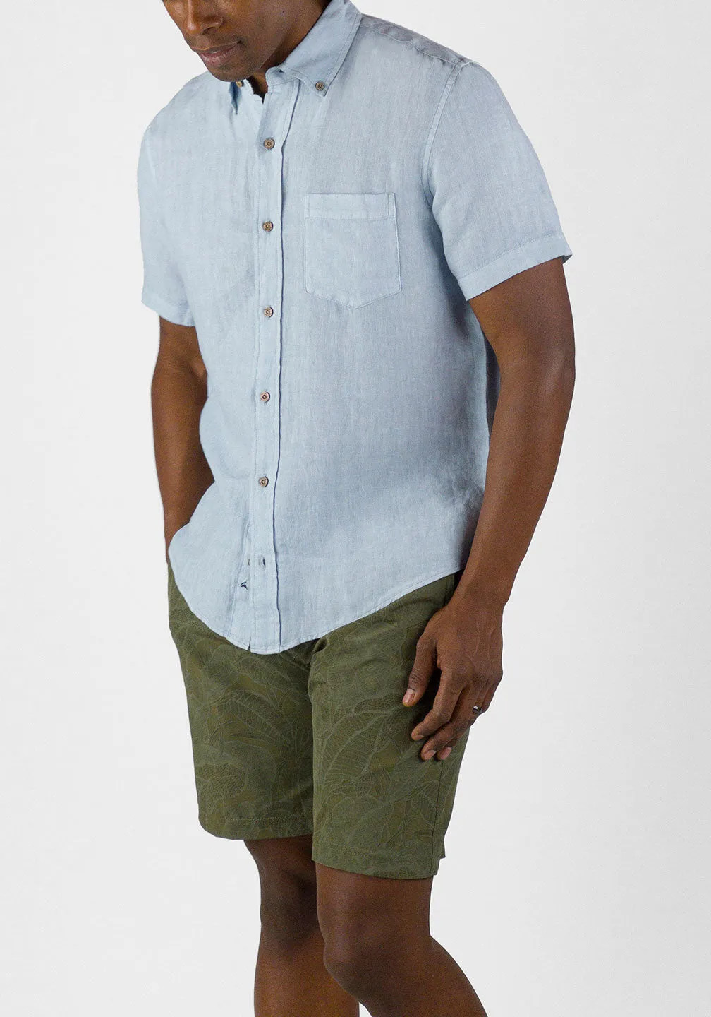 Short Sleeve Shirt - Linen Cotton sold by Tailor Vintage