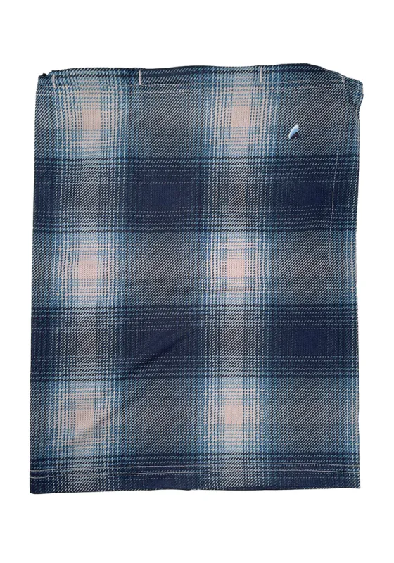 Puretec cool® Antimicrobial Neck Gaiter with Nanofiber Filter in Indigo Apres Plaid sold by Tailor Vintage