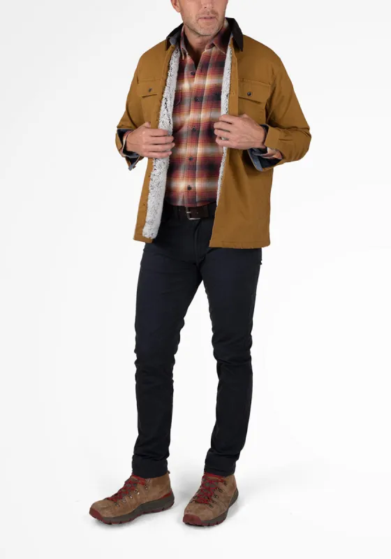 Stretch Canvas Shirt Jacket With Sherpa Lining sold by Tailor Vintage