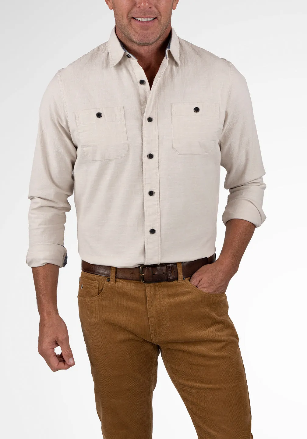 Work Shirt - Stretch Chambray with Airotec® Performance sold by Tailor Vintage product image thumbnail 5
