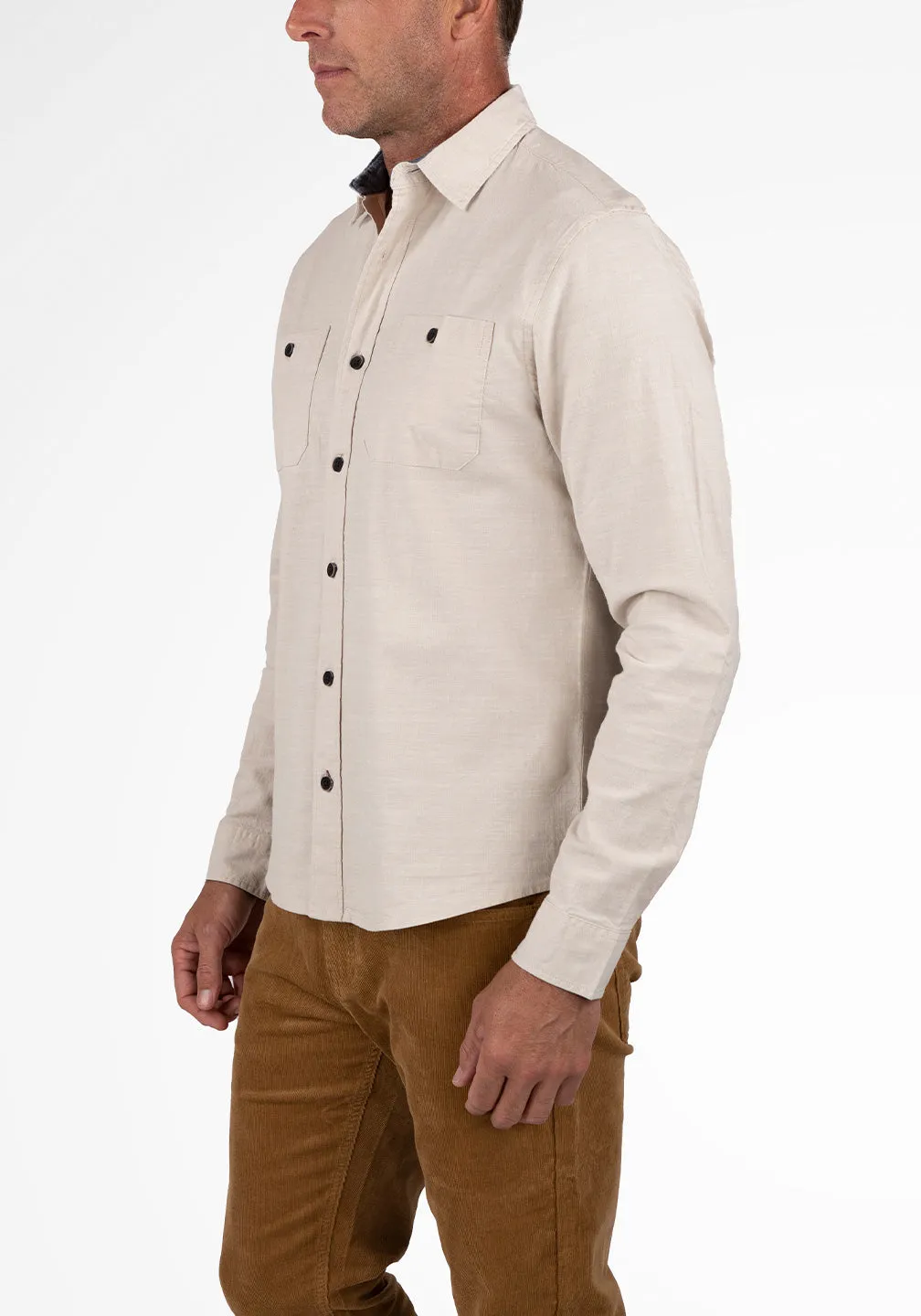 Work Shirt - Stretch Chambray with Airotec® Performance sold by Tailor Vintage product image thumbnail 3
