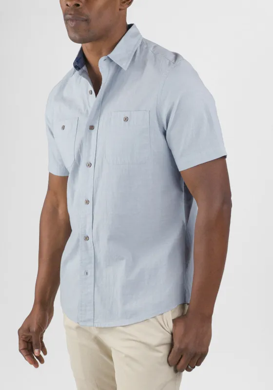 Work Shirt -Stretch Chambray in Airotec® Performance sold by Tailor Vintage