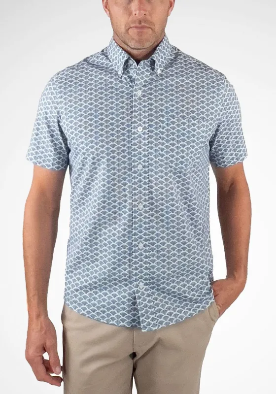 Airotec® Printed Stretch Poplin Short Sleeve Shirt sold by Tailor Vintage