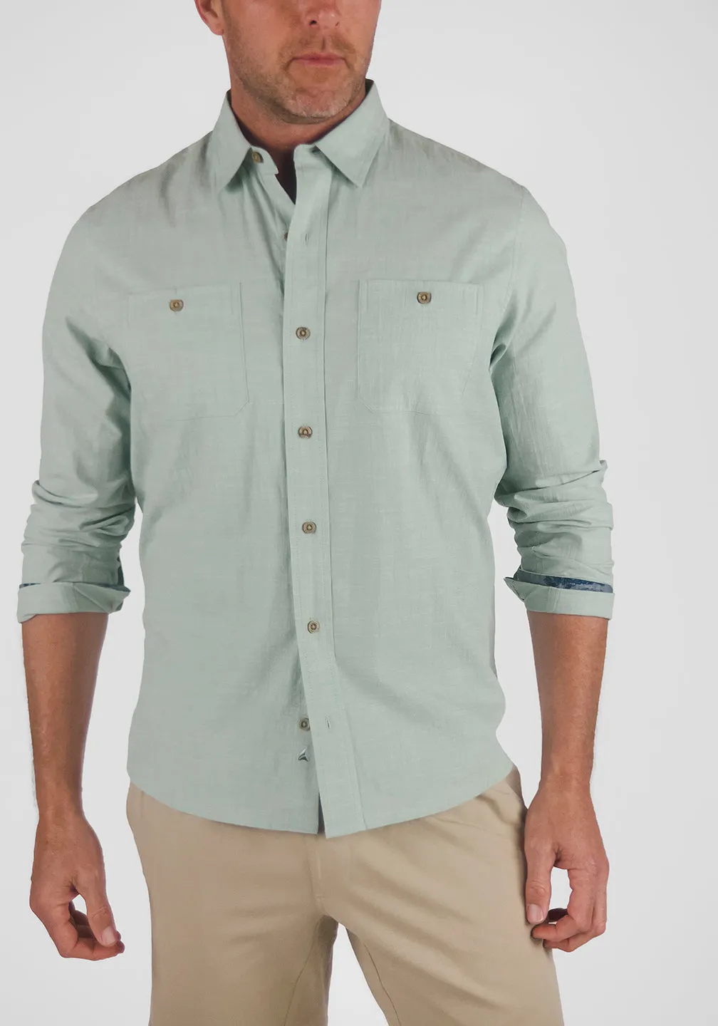 Work Shirt - Stretch Chambray with Airotec® Performance sold by Tailor Vintage product image thumbnail 5