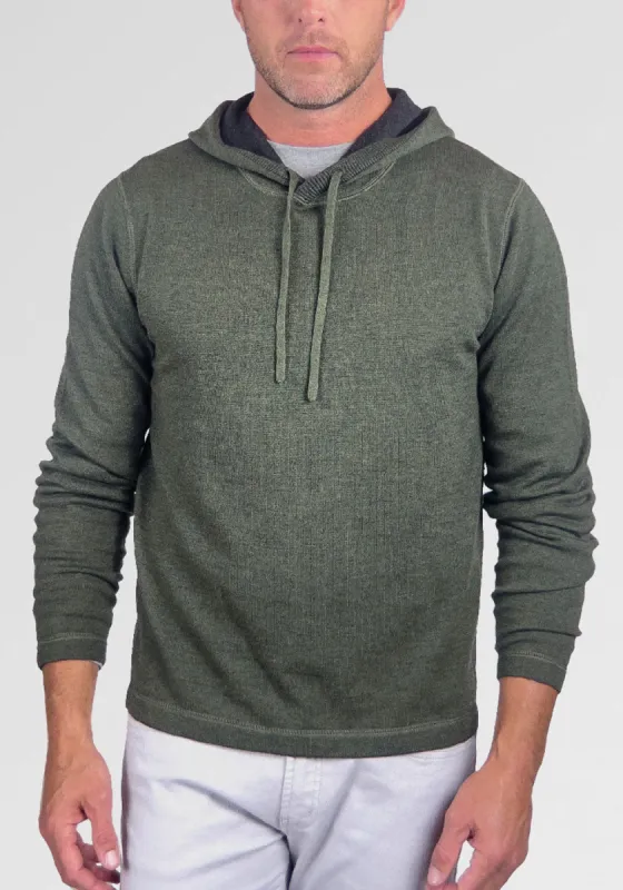 Sweater Hoodie - Reversible Italian Extra-Fine Merino Wool made by Tailor Vintage