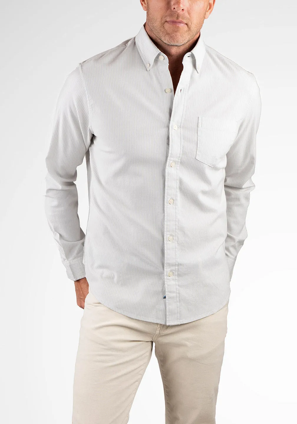 Long Sleeve Shirt - Stretch Oxford with Airotec® Performance sold by Tailor Vintage product image thumbnail 3