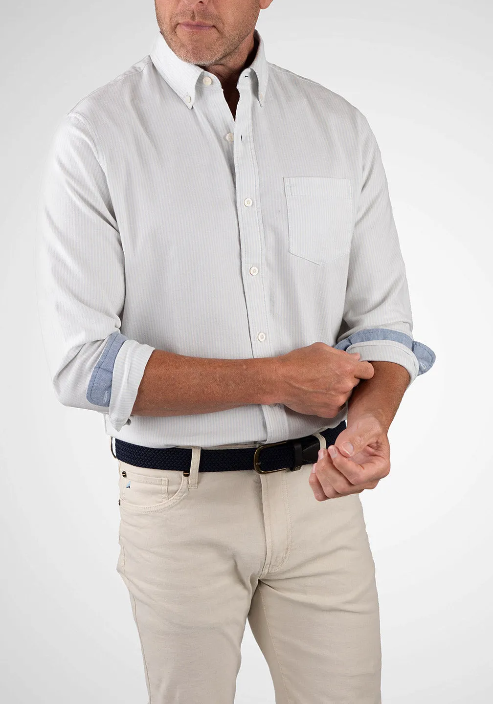 Long Sleeve Shirt - Stretch Oxford with Airotec® Performance sold by Tailor Vintage