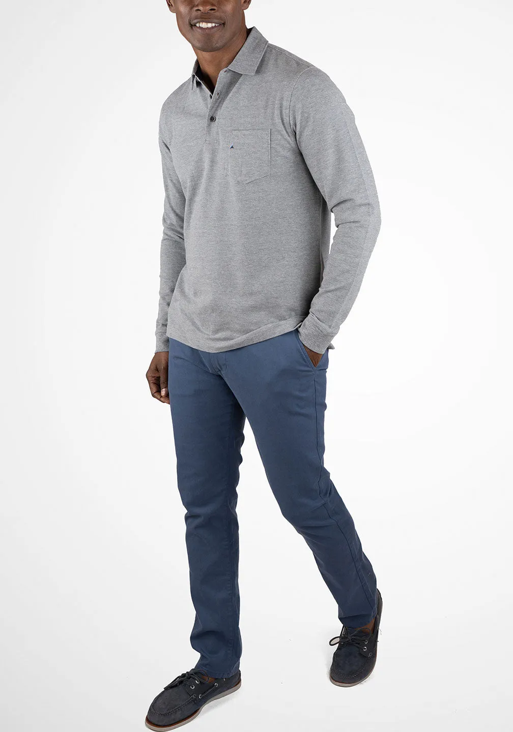 Long Sleeve Polo - Stretch Pique sold by Tailor Vintage product image thumbnail 4