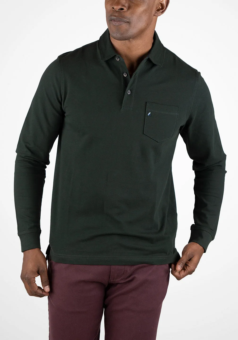 Long Sleeve Polo - Stretch Pique sold by Tailor Vintage product image thumbnail 5