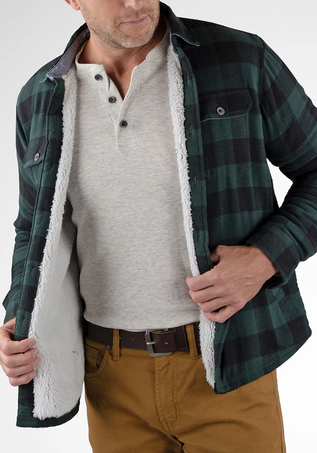 Buffalo Flannel Shirt Jacket with Sherpa Lining sold by Tailor Vintage product image thumbnail 3
