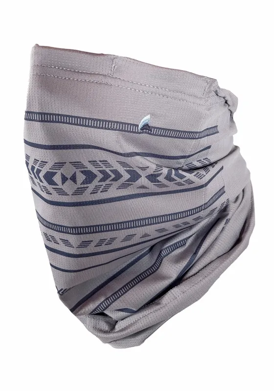 Puretec cool® Antimicrobial Neck Gaiter with Nanofiber Filter in Gray Flannel Legend Stripe sold by Tailor Vintage