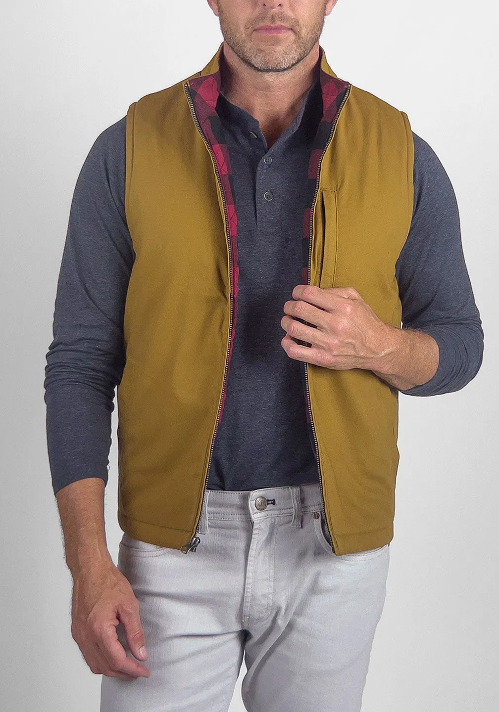 Canvas Vest with Flannel Lining sold by Tailor Vintage product image thumbnail 2