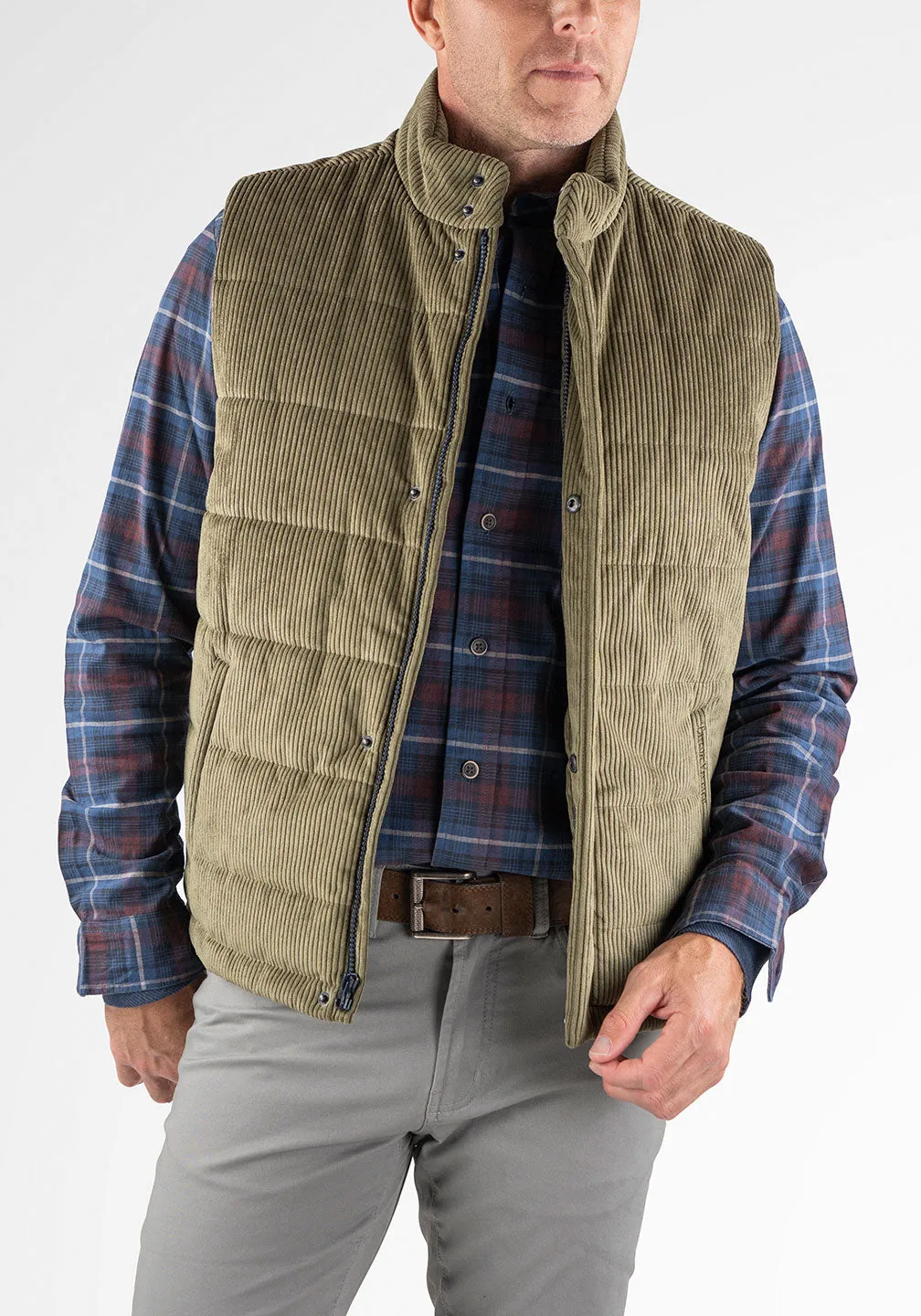 6 Wale Corduroy Puffer Vest sold by Tailor Vintage product image thumbnail 3
