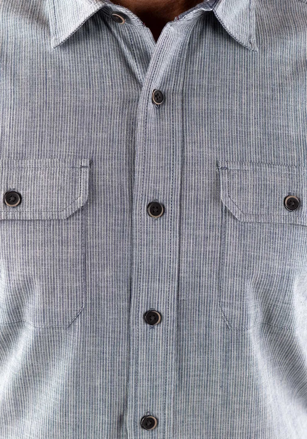 Work Shirt - Stretch Chambray with Airotec® Performance sold by Tailor Vintage product image thumbnail 2