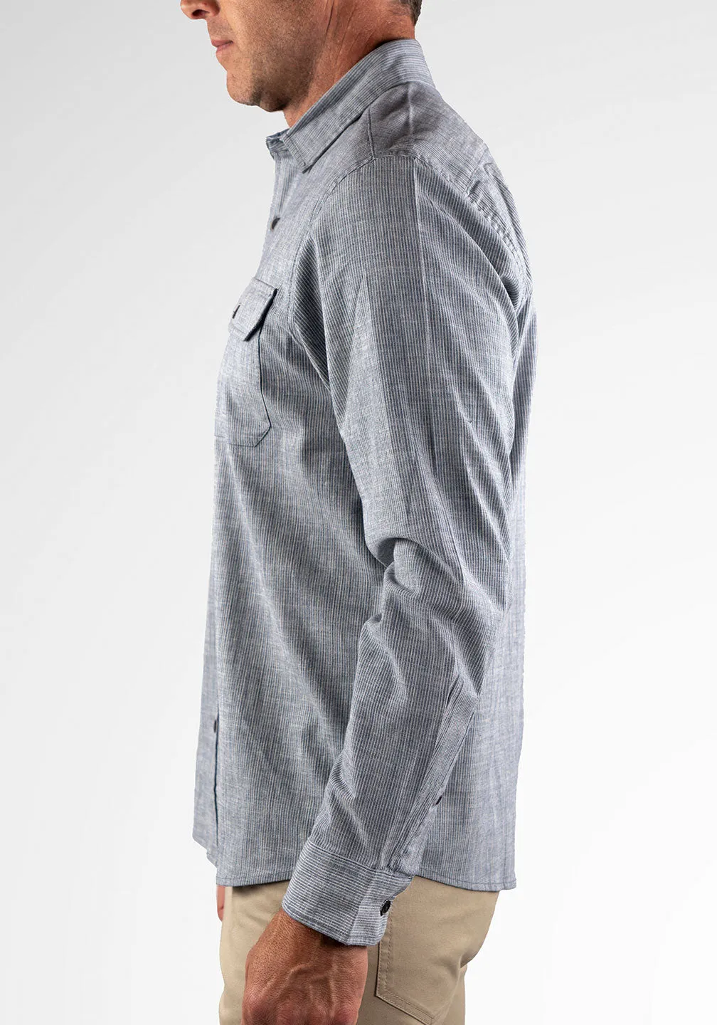Work Shirt - Stretch Chambray with Airotec® Performance sold by Tailor Vintage product image thumbnail 3