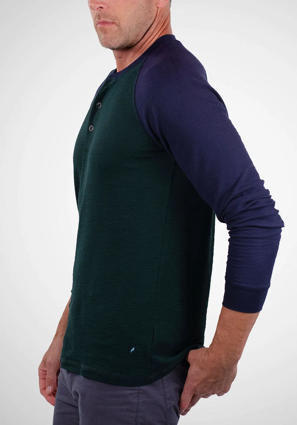 Airotec® Stretch Waffle Henley sold by Tailor Vintage product image thumbnail 5