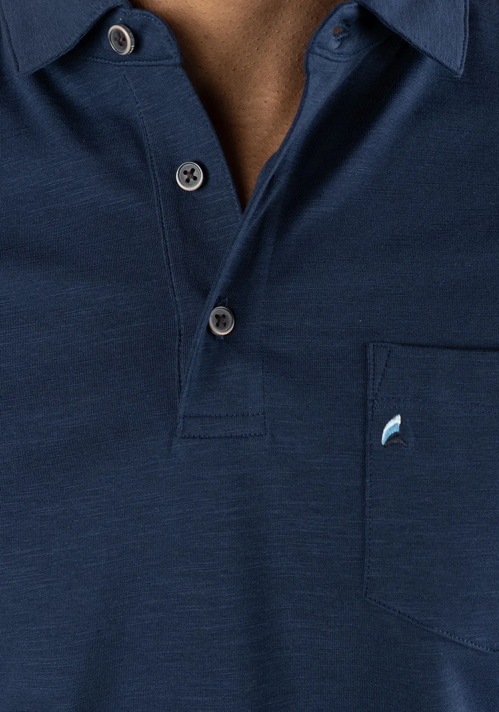 Long Sleeve Polo - Stretch Slub Jersey sold by Tailor Vintage product image thumbnail 2