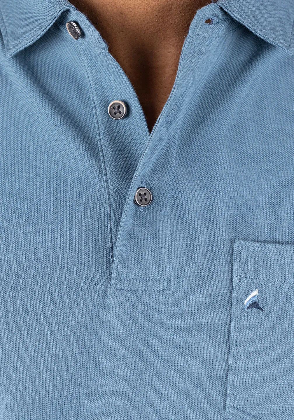 Long Sleeve Polo - Stretch Pique sold by Tailor Vintage product image thumbnail 2