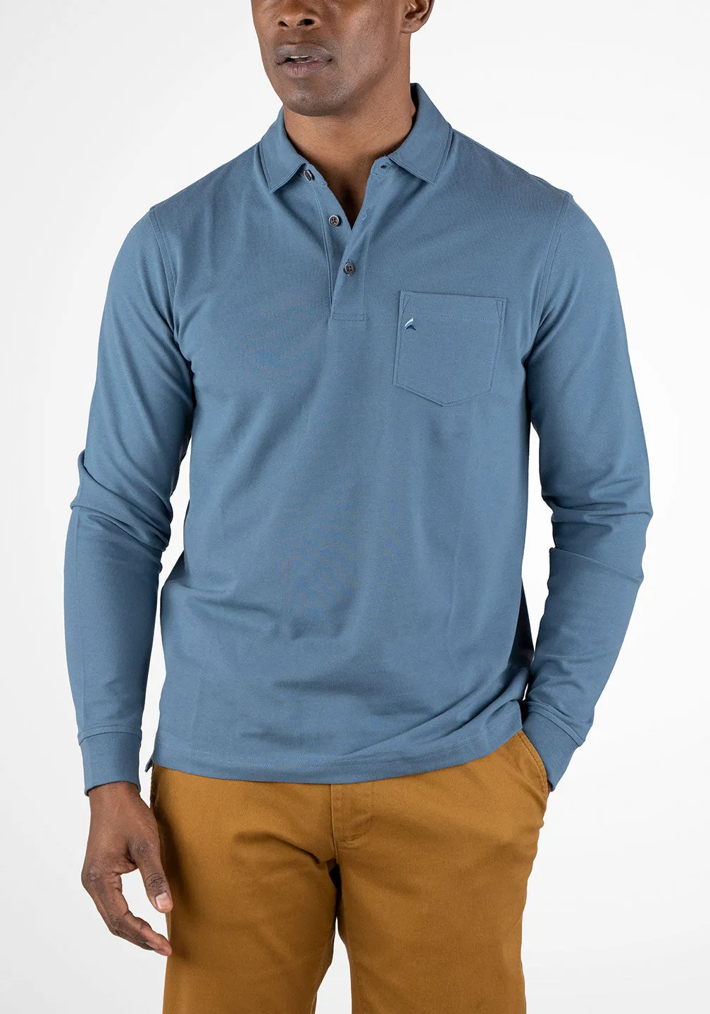 Long Sleeve Polo - Stretch Pique sold by Tailor Vintage