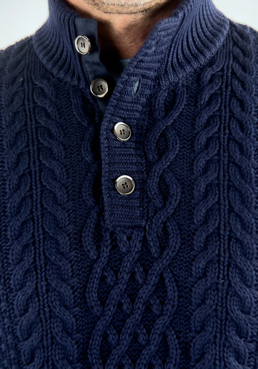 Sweater Mock Neck - Fisherman Cable sold by Tailor Vintage product image thumbnail 2