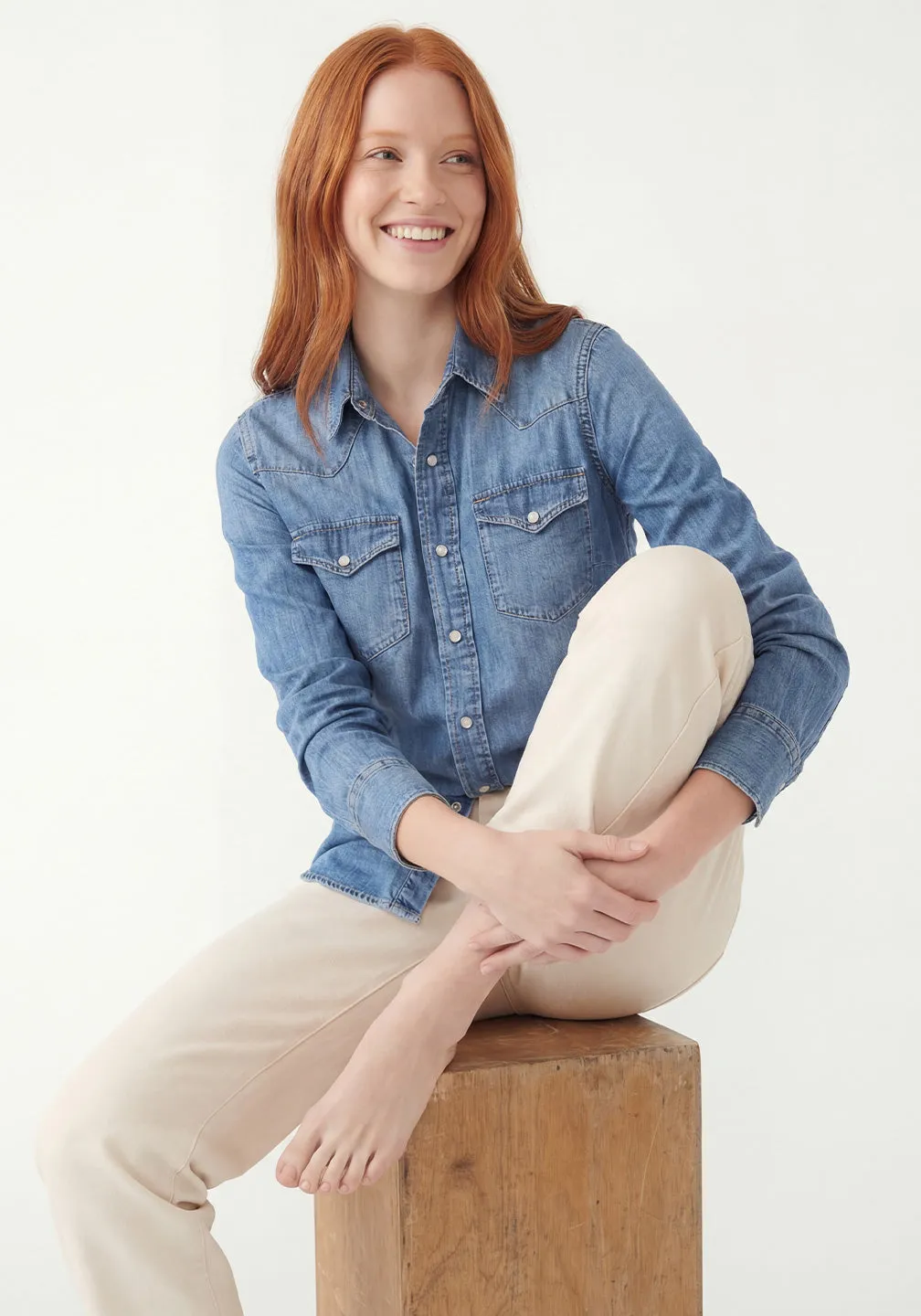 Denim Western Shirt sold by Tailor Vintage product image thumbnail 3