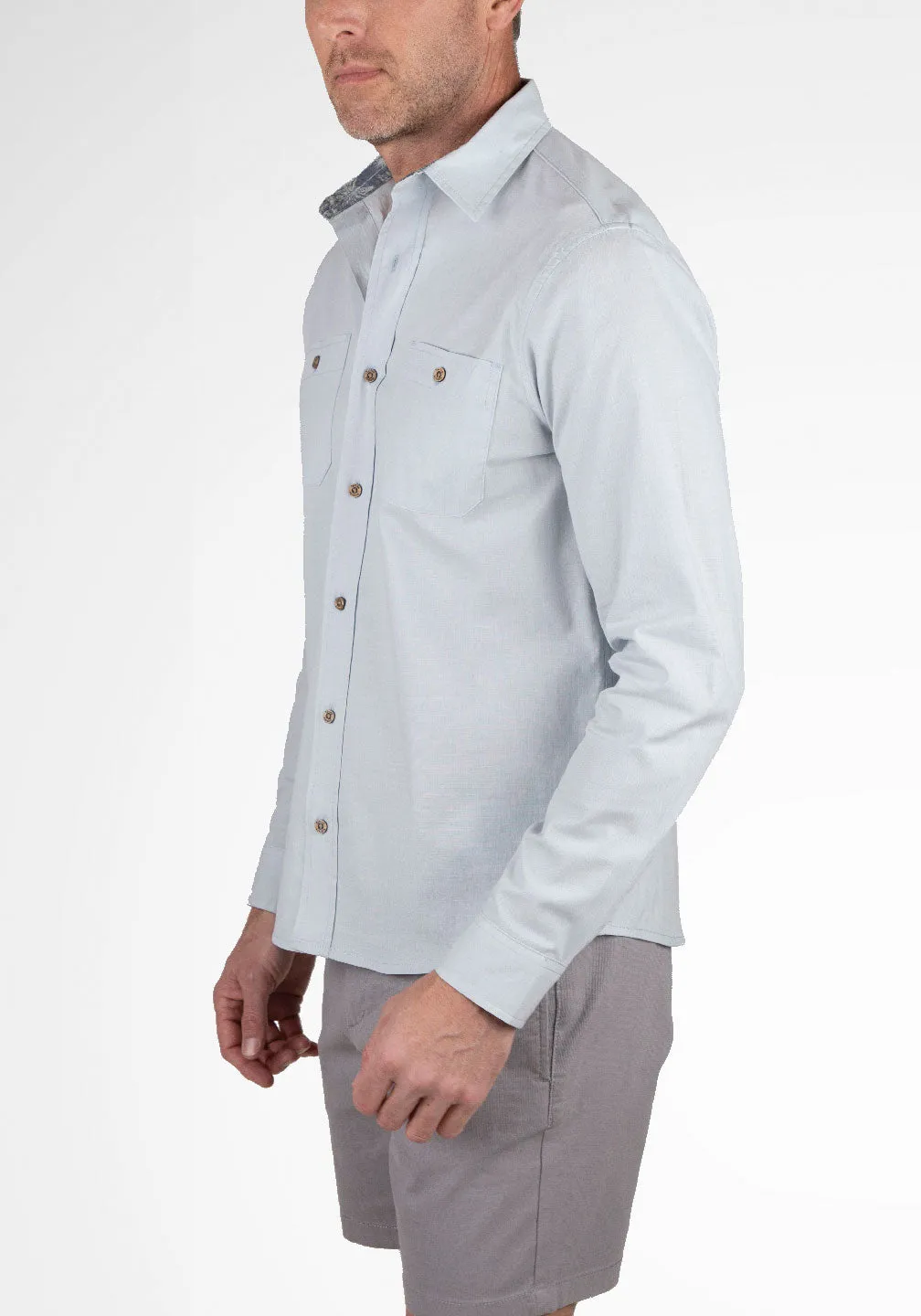 Work Shirt - Stretch Chambray with Airotec® Performance sold by Tailor Vintage product image thumbnail 5