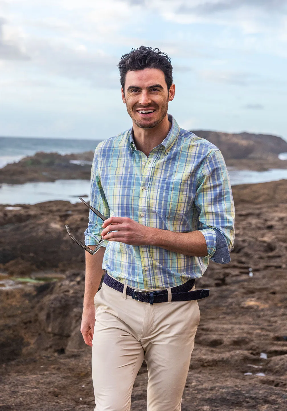 Long Sleeve Shirt- Stretch Poplin with Airotec® Performance sold by Tailor Vintage