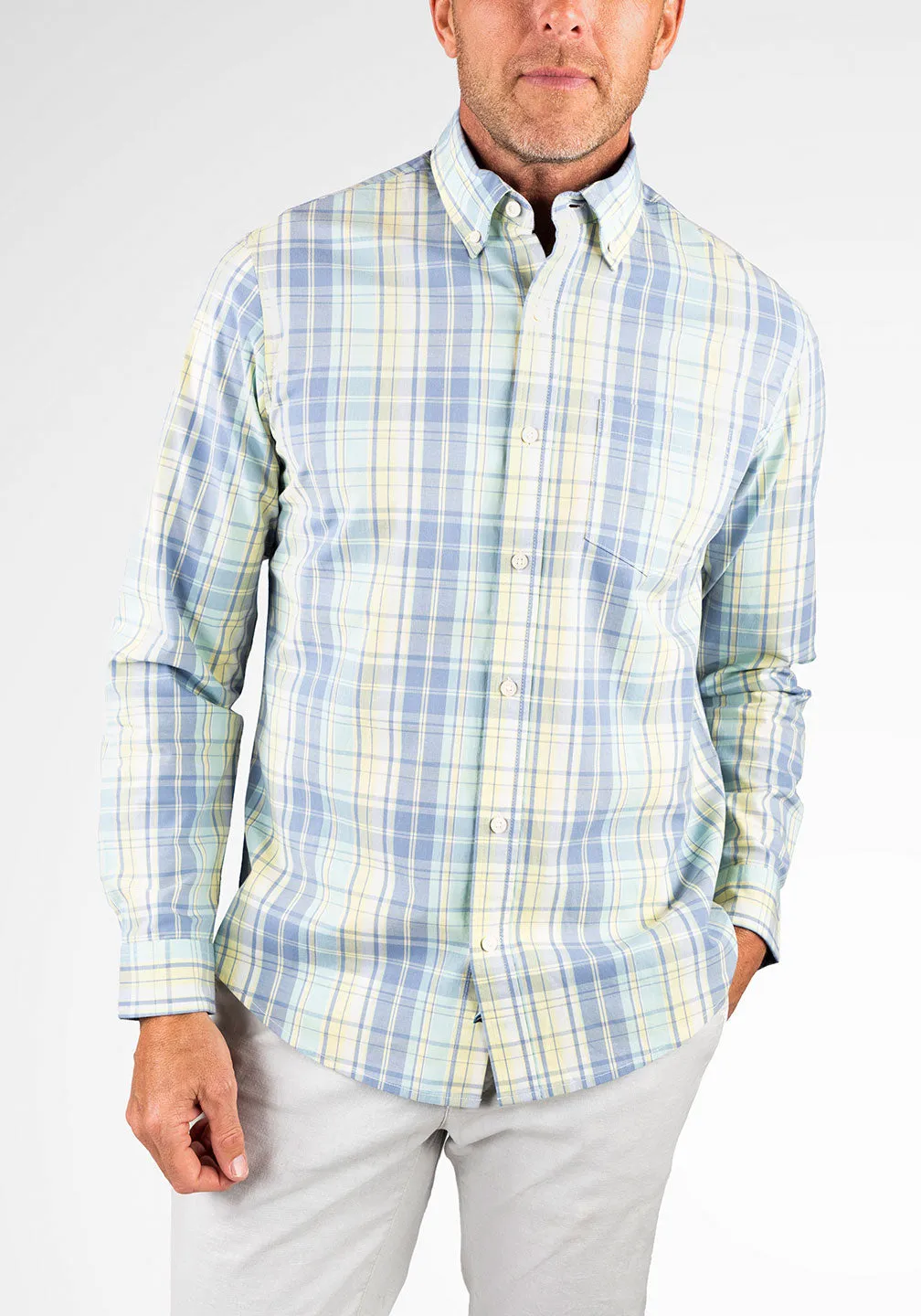 Long Sleeve Shirt- Stretch Poplin with Airotec® Performance sold by Tailor Vintage product image thumbnail 3