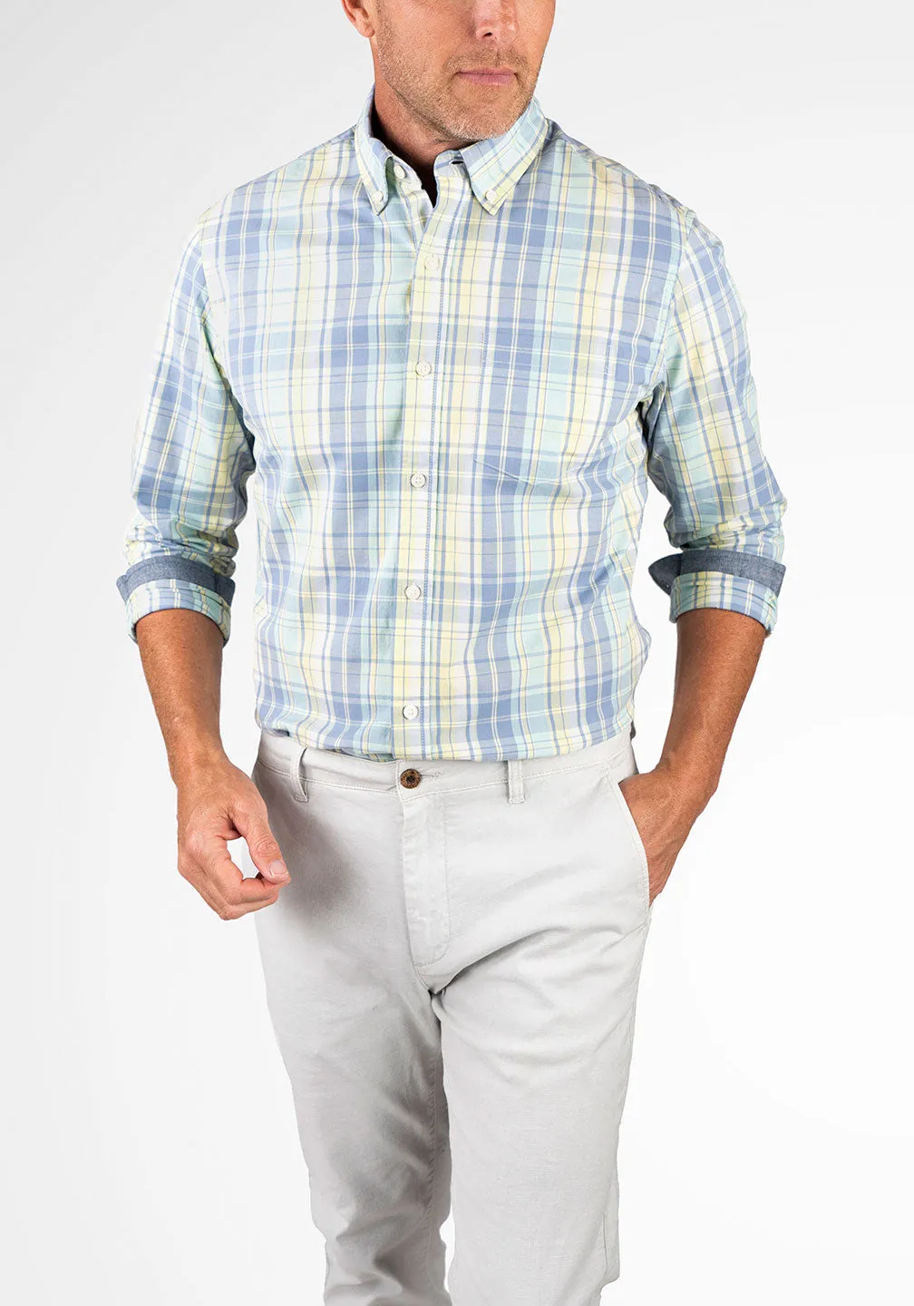 Long Sleeve Shirt- Stretch Poplin with Airotec® Performance sold by Tailor Vintage product image thumbnail 2