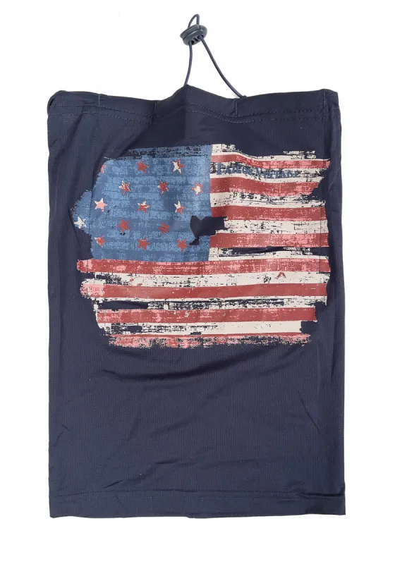 Puretec cool® Antimicrobial Neck Gaiter with Nanofiber Filter in Navy Blazer-Flag sold by Tailor Vintage
