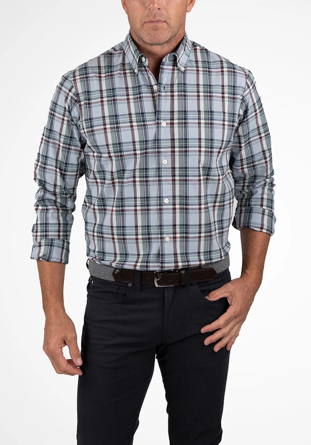 Long Sleeve Shirt- Stretch Poplin with Airotec® Performance sold by Tailor Vintage