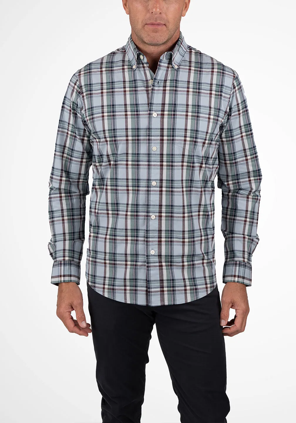 Long Sleeve Shirt- Stretch Poplin with Airotec® Performance sold by Tailor Vintage product image thumbnail 3