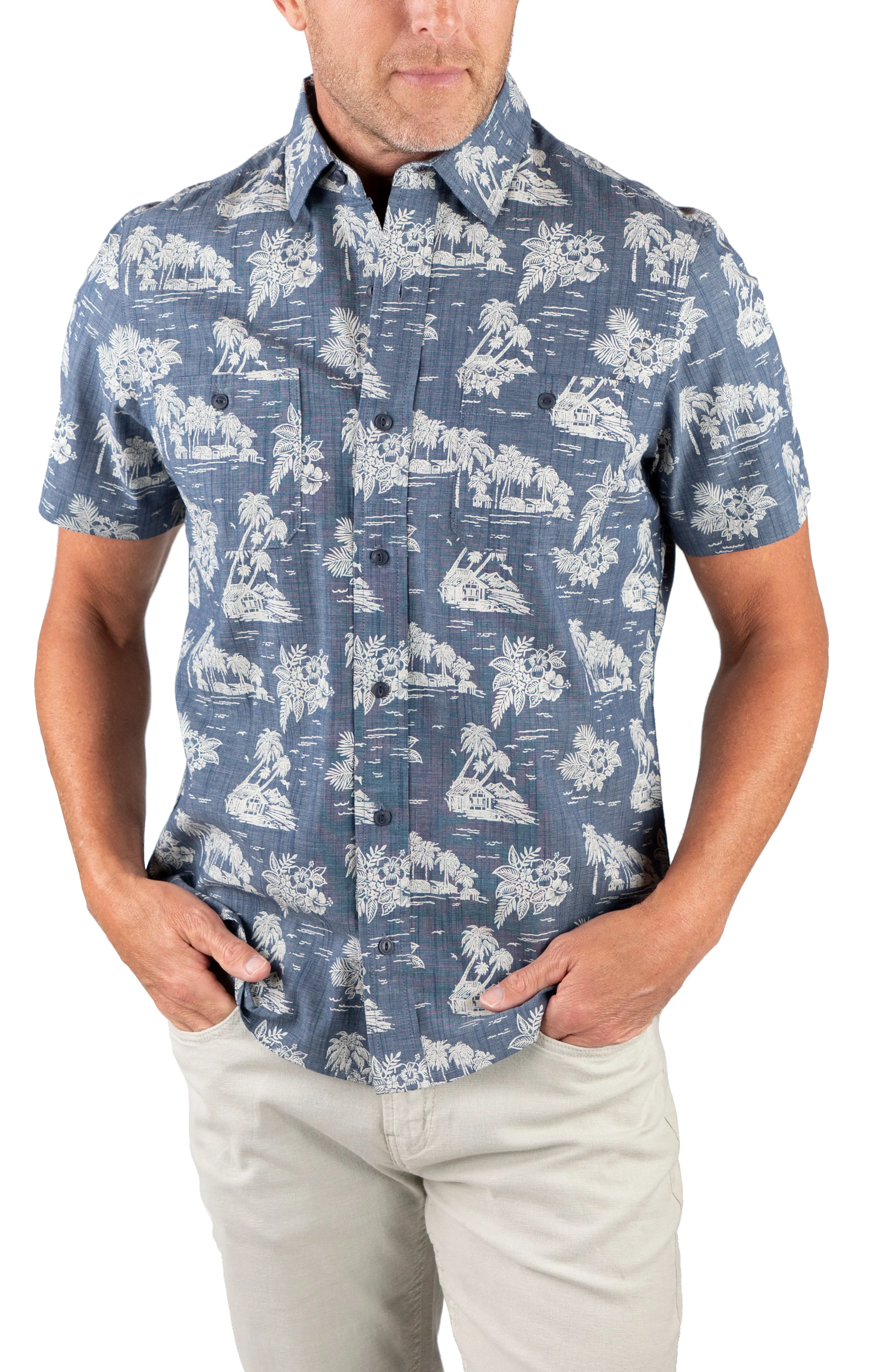 Work Shirt -Stretch Chambray with Airotec® Performance sold by Tailor Vintage product image thumbnail 2