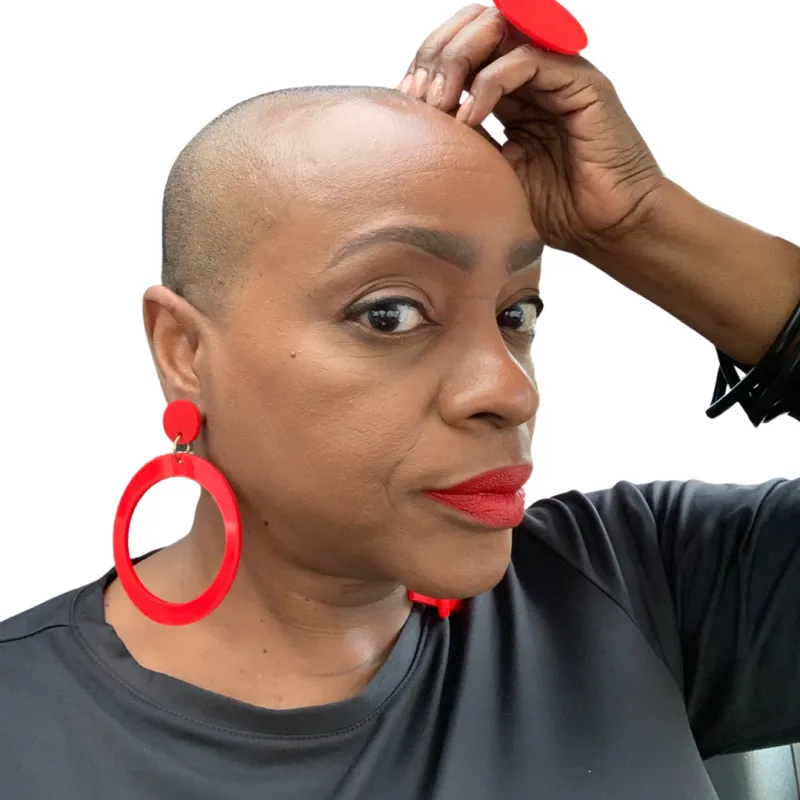 Hoop Earrings Lucite sold by Takara