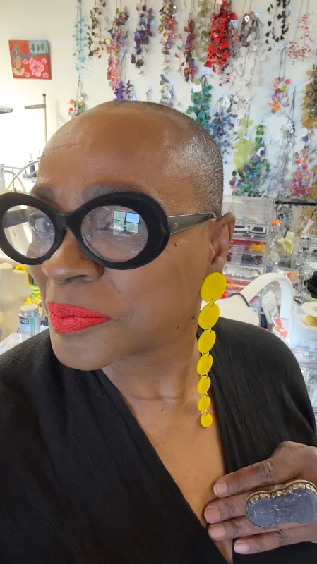 Polka Dot Drop Earrings sold by Takara