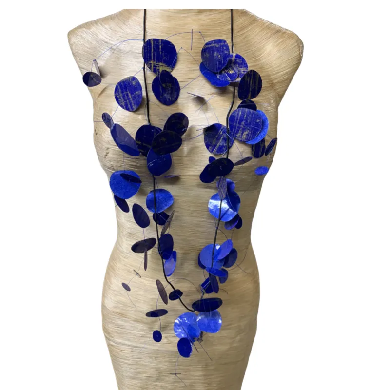 INDIGO /GOLD NECKLACE sold by Takara