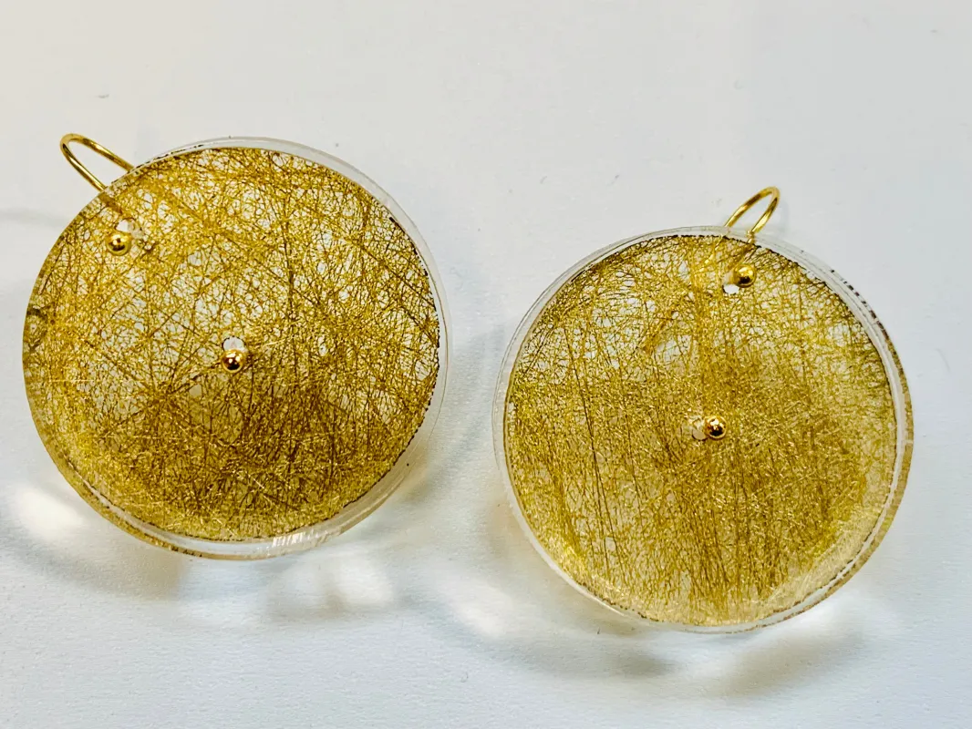 Golden Strands Earrings sold by Takara
