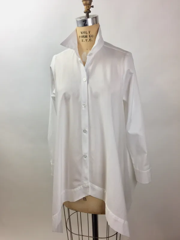 Tori White Cotton Shirting made by Takara