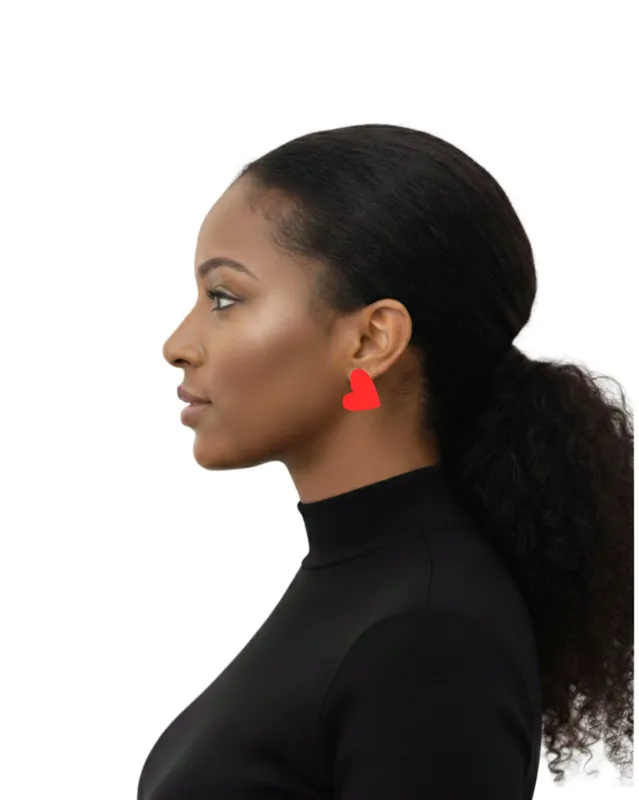 Heart Earrings made by Takara