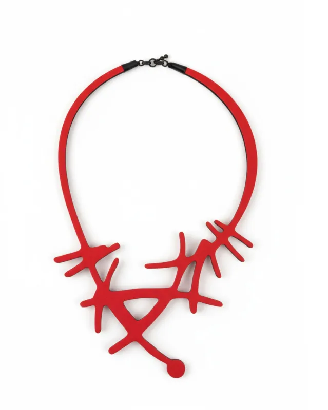 Eco Felt Abstract Bib Necklace sold by Takara