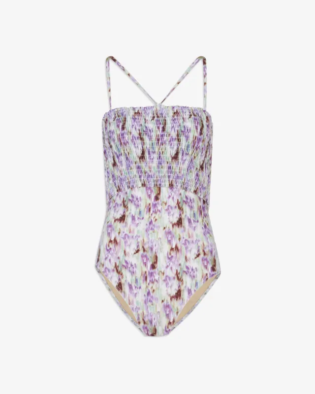 Kendra Smocked One-Piece sold by Tanya Taylor