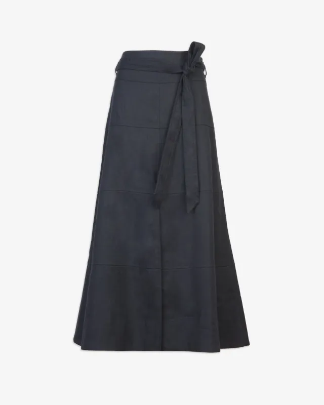 Linen Hudson Skirt sold by Tanya Taylor
