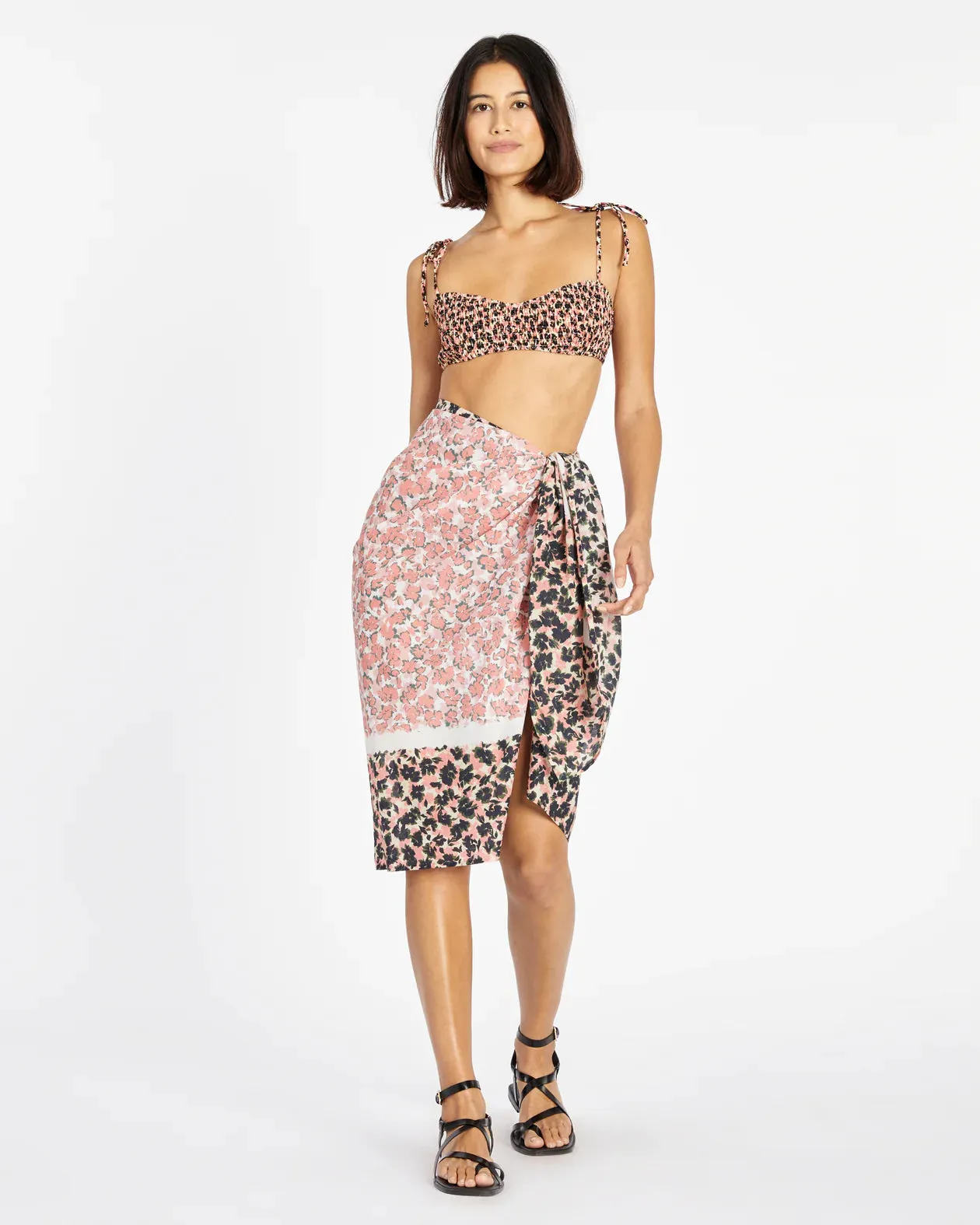 Valencia Smocked Bikini Bottom sold by Tanya Taylor product image thumbnail 5