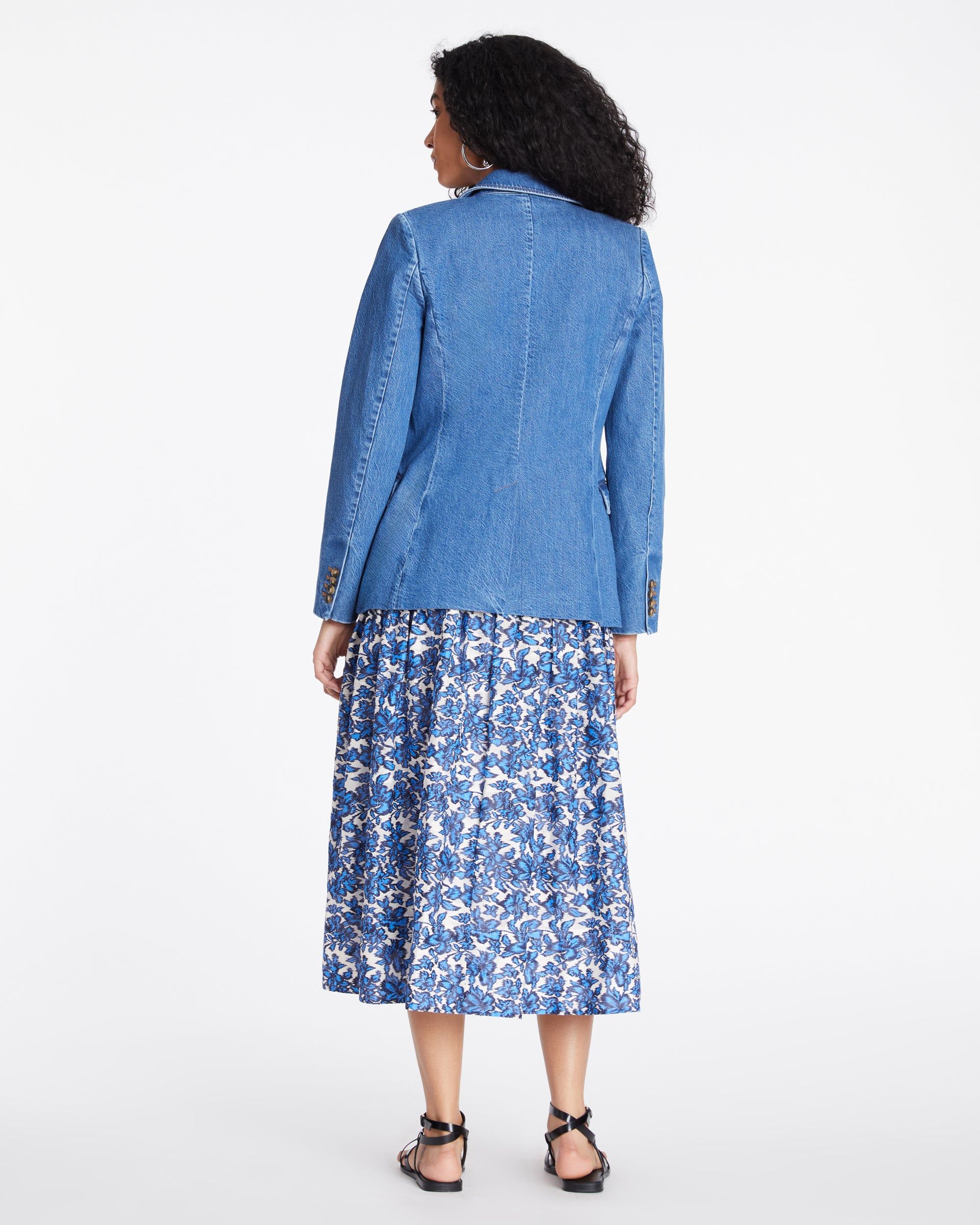 Michelle Denim Blazer sold by Tanya Taylor product image thumbnail 5