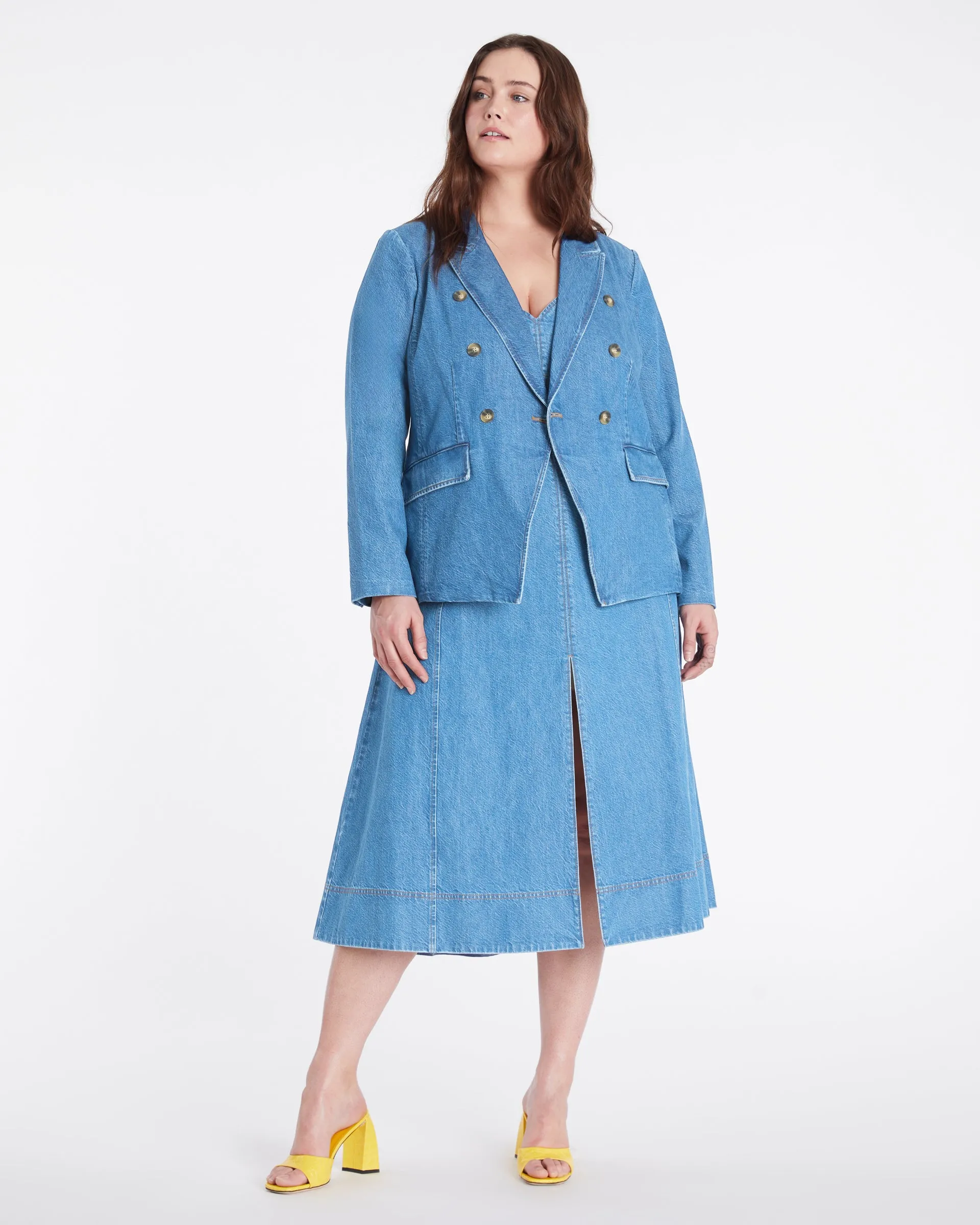 Michelle Denim Blazer sold by Tanya Taylor product image thumbnail 4